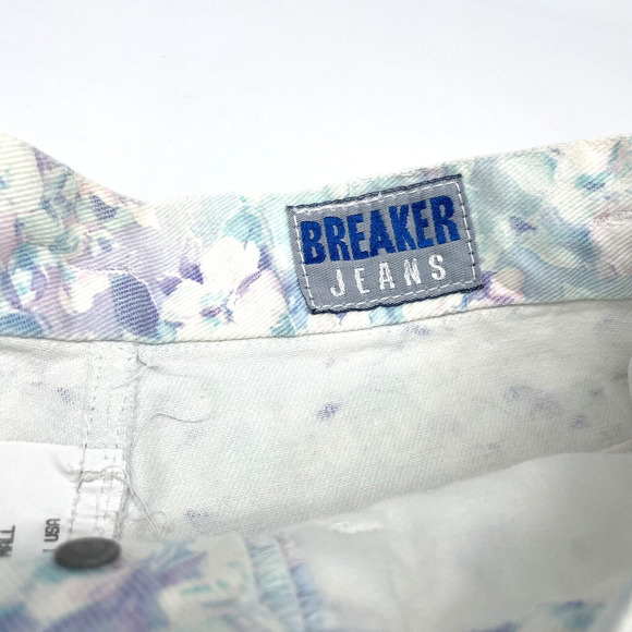 Breaker Jeans True Vintage 80s Pastel Floral Denim Shorts Fairykei | Size S - Picture 5 of 9